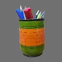 Etikoppaka Wooden Crafted Pens Holder Cup