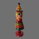 Etikoppaka Wooden Crafted Toy Joker with Number Rings