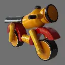 Etikoppaka Home Decor Wooden Crafted Yellow bike