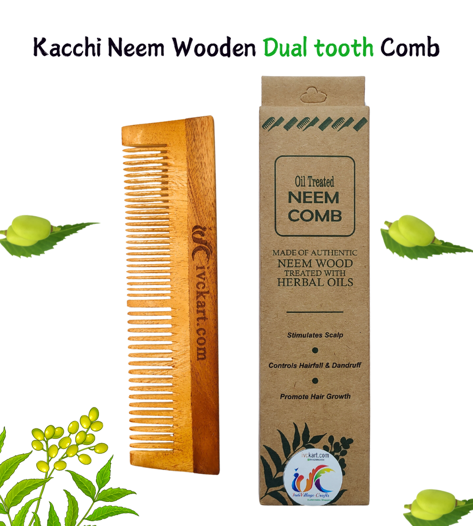 IVC KACCHI NEEM WOODEN COMBS