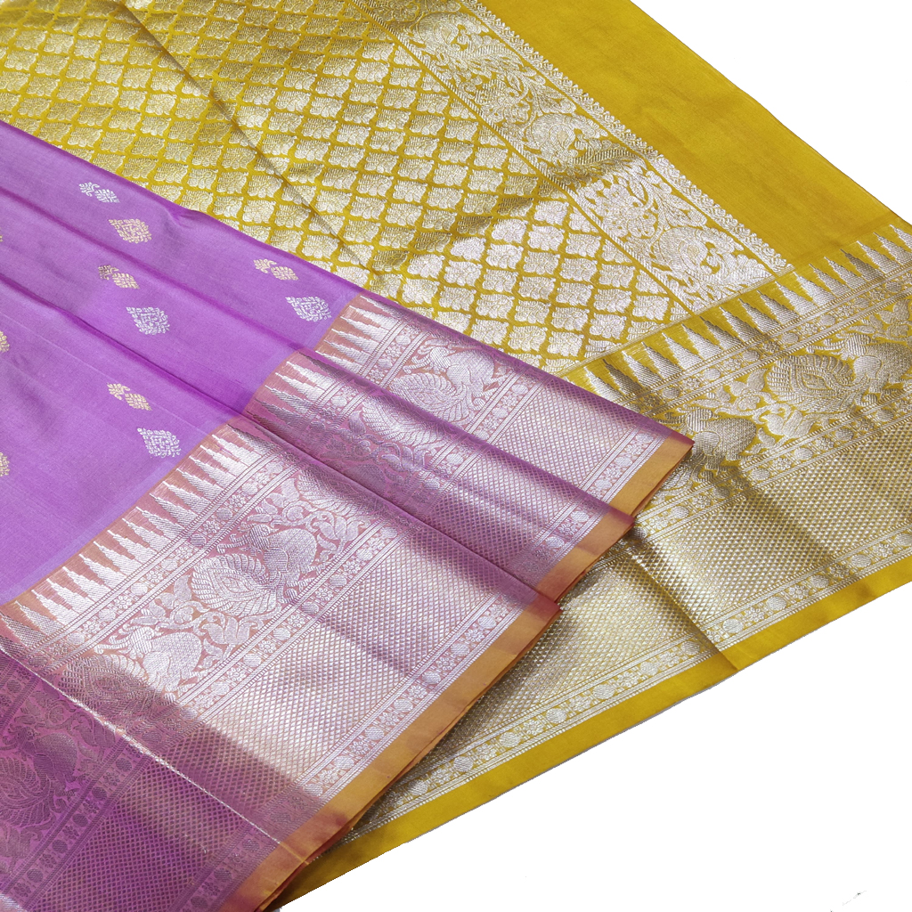 Handwoven Venkatagiri Pure Pattu Saree (Handloom & Silk mark Certified)