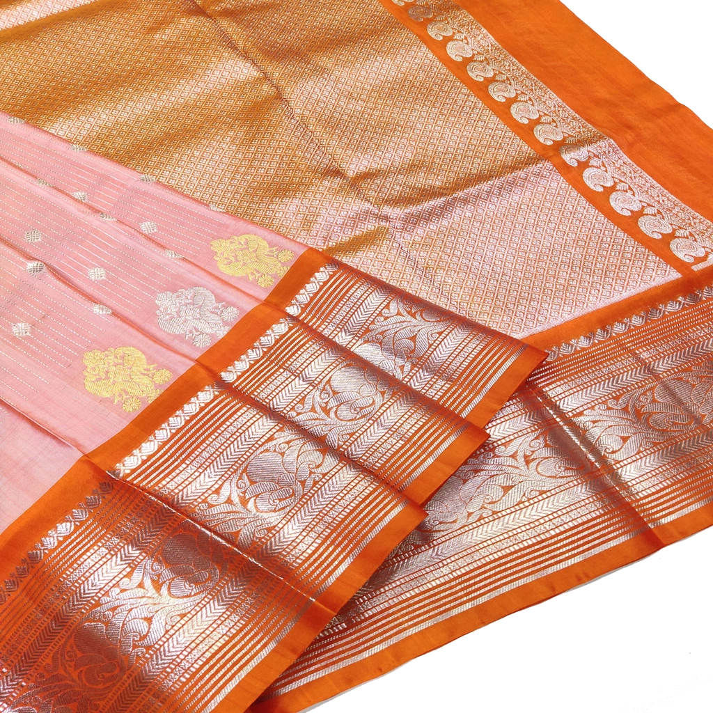Handwoven Venkatagiri Pure Pattu Saree
(Handloom & Silk mark Certified)