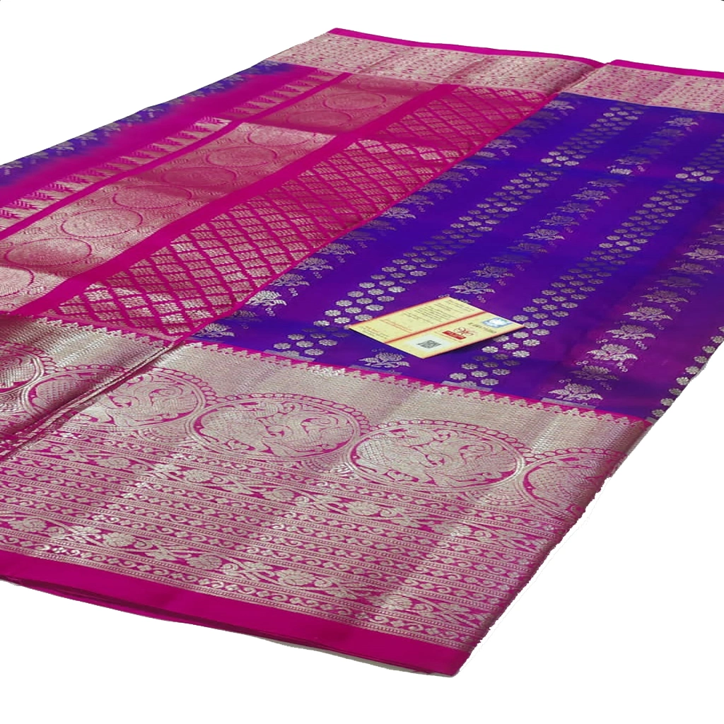 Handwoven Venkatagiri Pure Pattu Saree
(Handloom & Silk mark Certified)