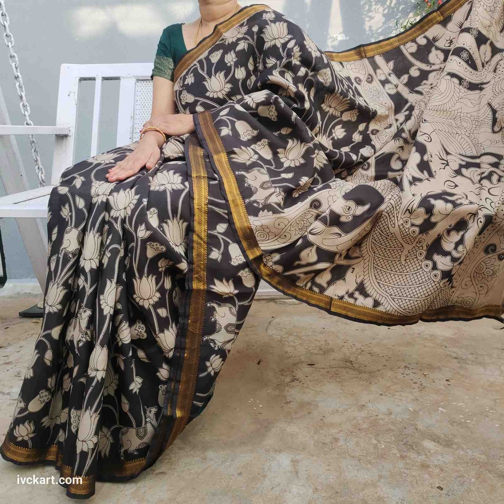 Kalamkari Silk Saree