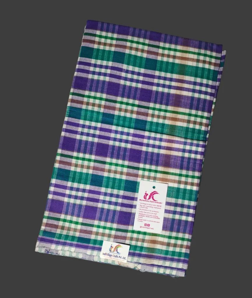 [100C6X4BCSMC] 100% Cotton Hand Woven Lungi