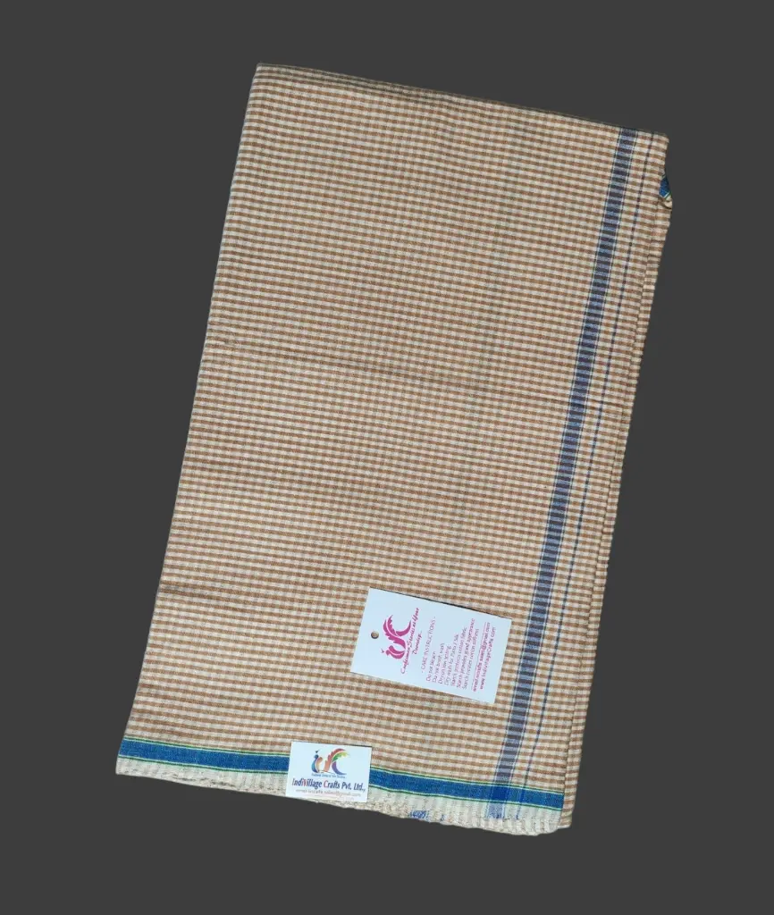 [100C6X4CKSBN] 100% Cotton Hand Woven Lungi