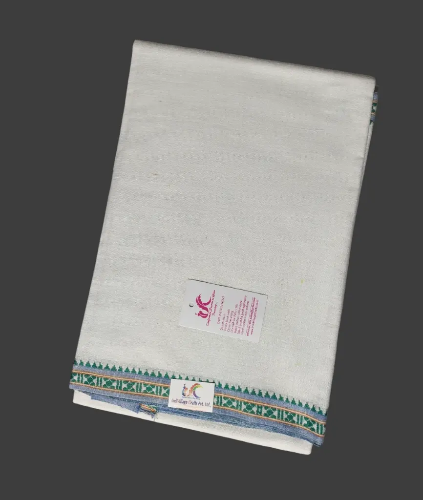 [100C6X4PWTWB] 100% Cotton Hand Woven Lungi
