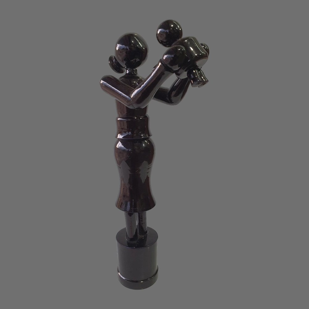 [WCEKBLB] Etikoppaka Home Decor Wooden Crafted Mother Child