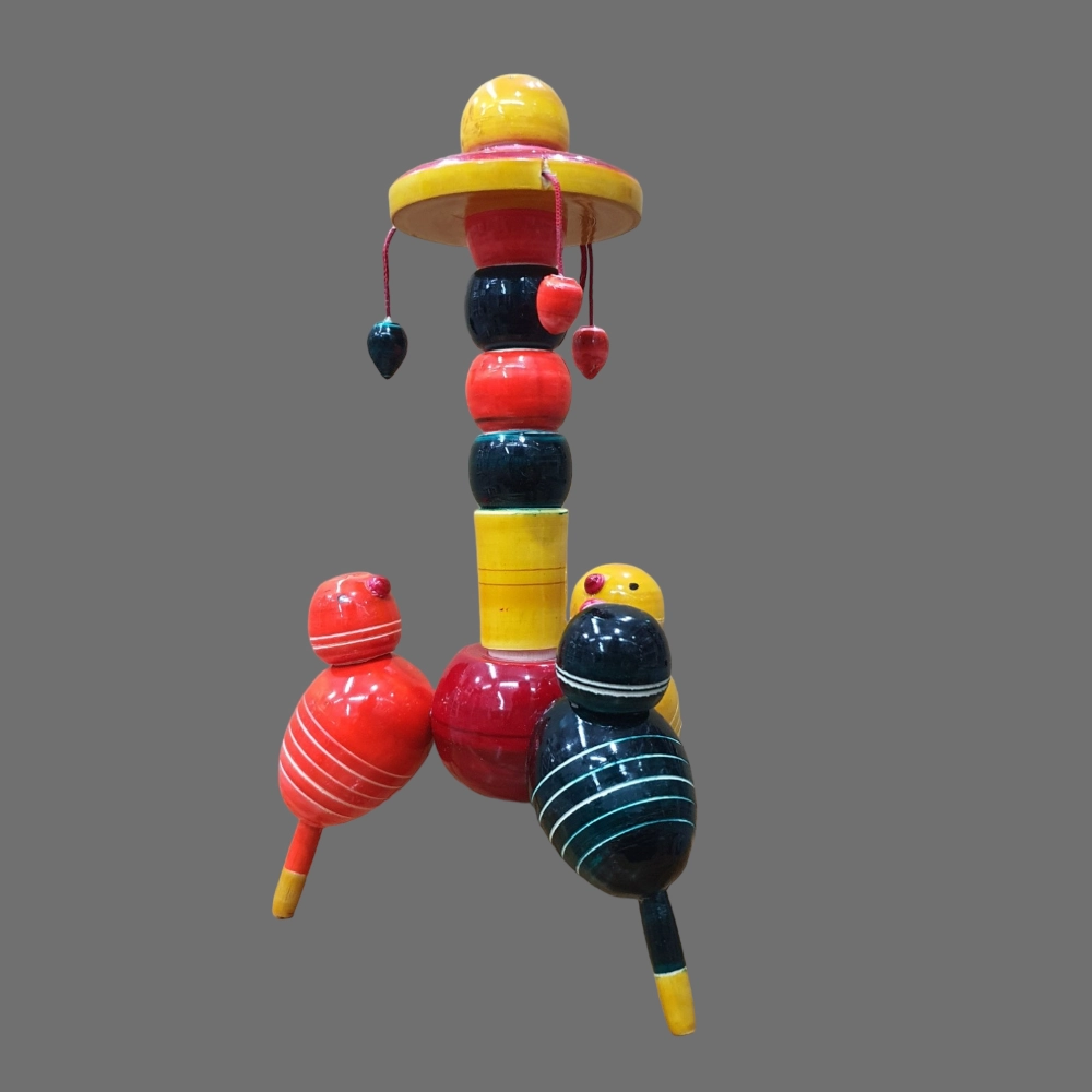 [WCEKHANGBI] Etikoppaka Wooden Toy Folktales Bird Hanging for Kids