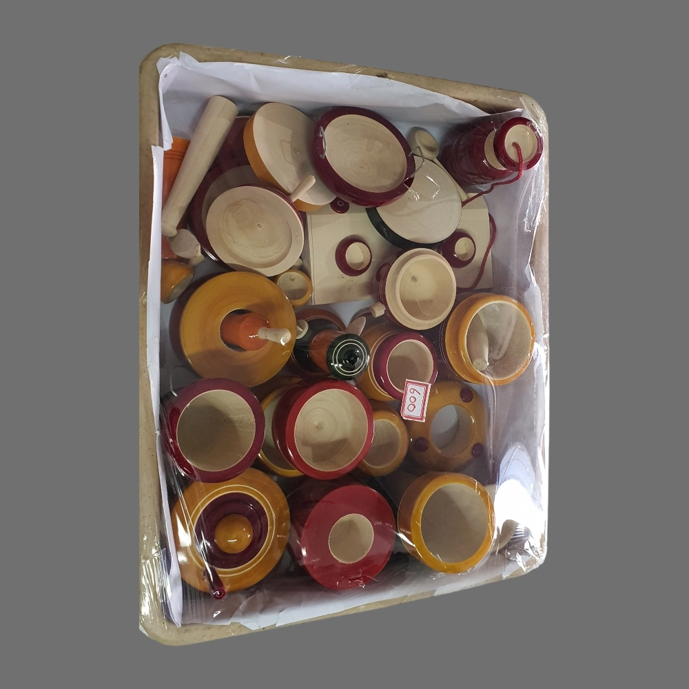 [WCEKPAVULA] Etikoppaka Wooden Crafted Kitchen Toys (Pavulu) 25 PC