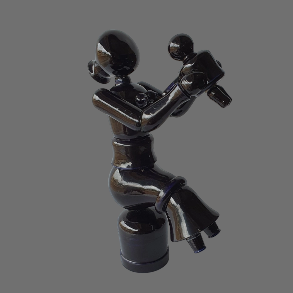 [WCEK1LASTB] Etikoppaka Home Decor Wooden Crafted Mother with Child Idol