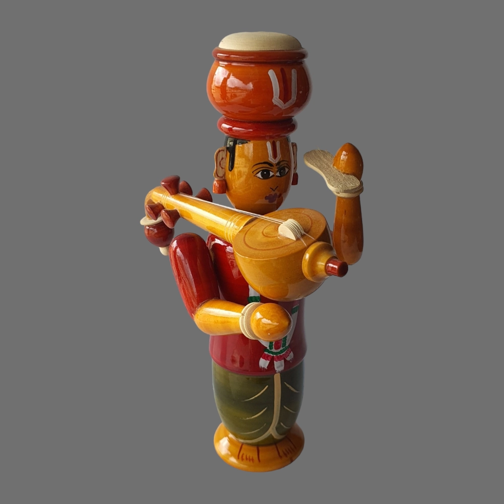 [WCEK2HARID] Etikoppaka Home Decor Wooden Crafted Haridasu with Tambura2