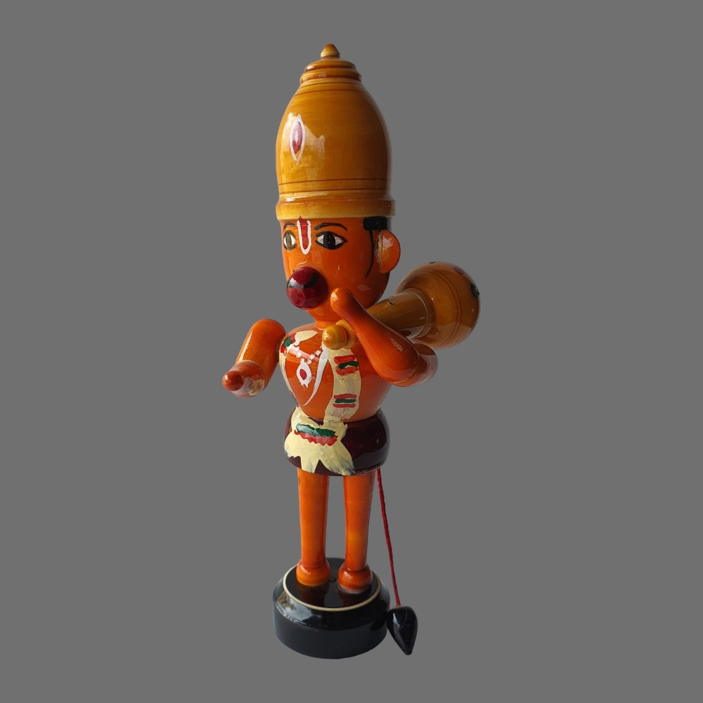 [WCEKSTANJN] Etikoppaka Home Decor Wooden Crafted Hanuman Idol