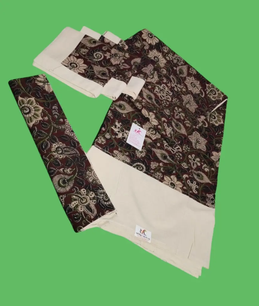 [DS3P2B56X80B] Kalamkari Patch Work Diwan Set