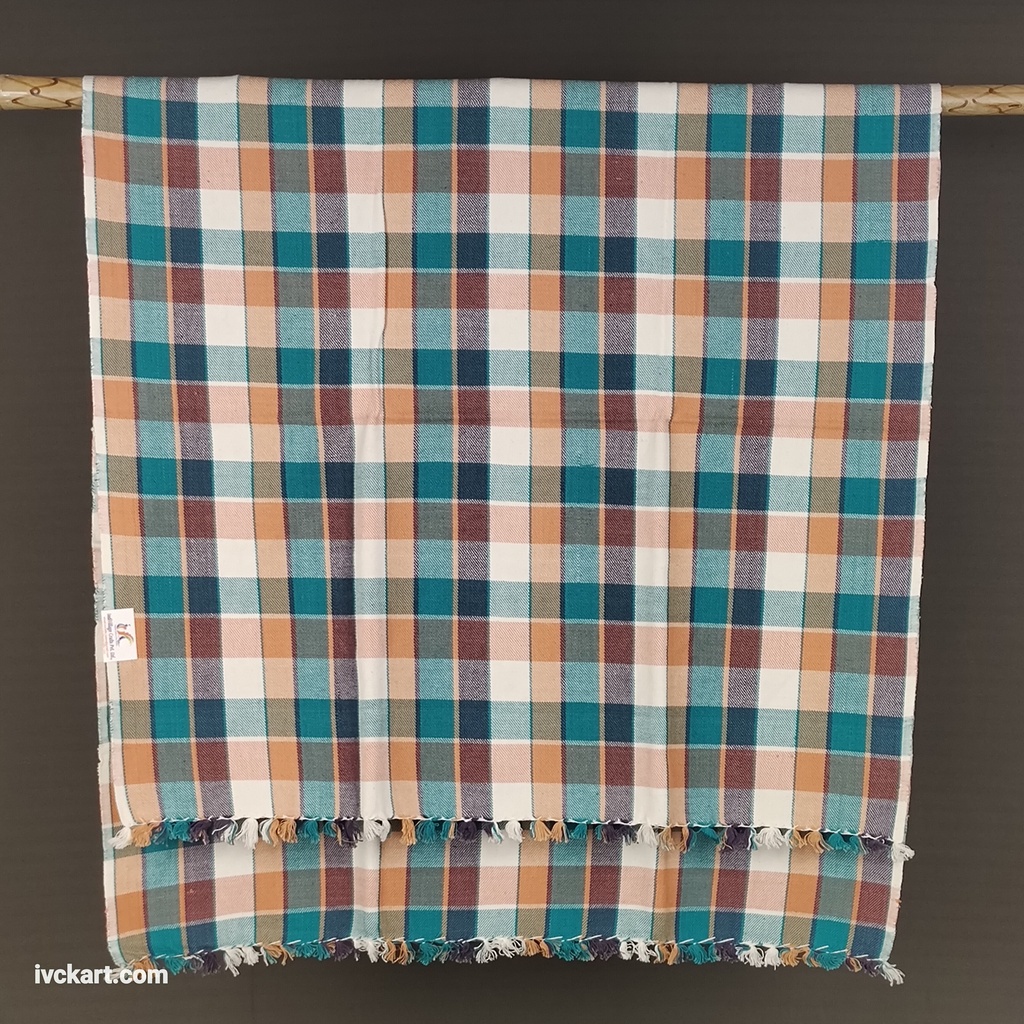 [100CH30X60GB] Soft Handwoven Checks Towels