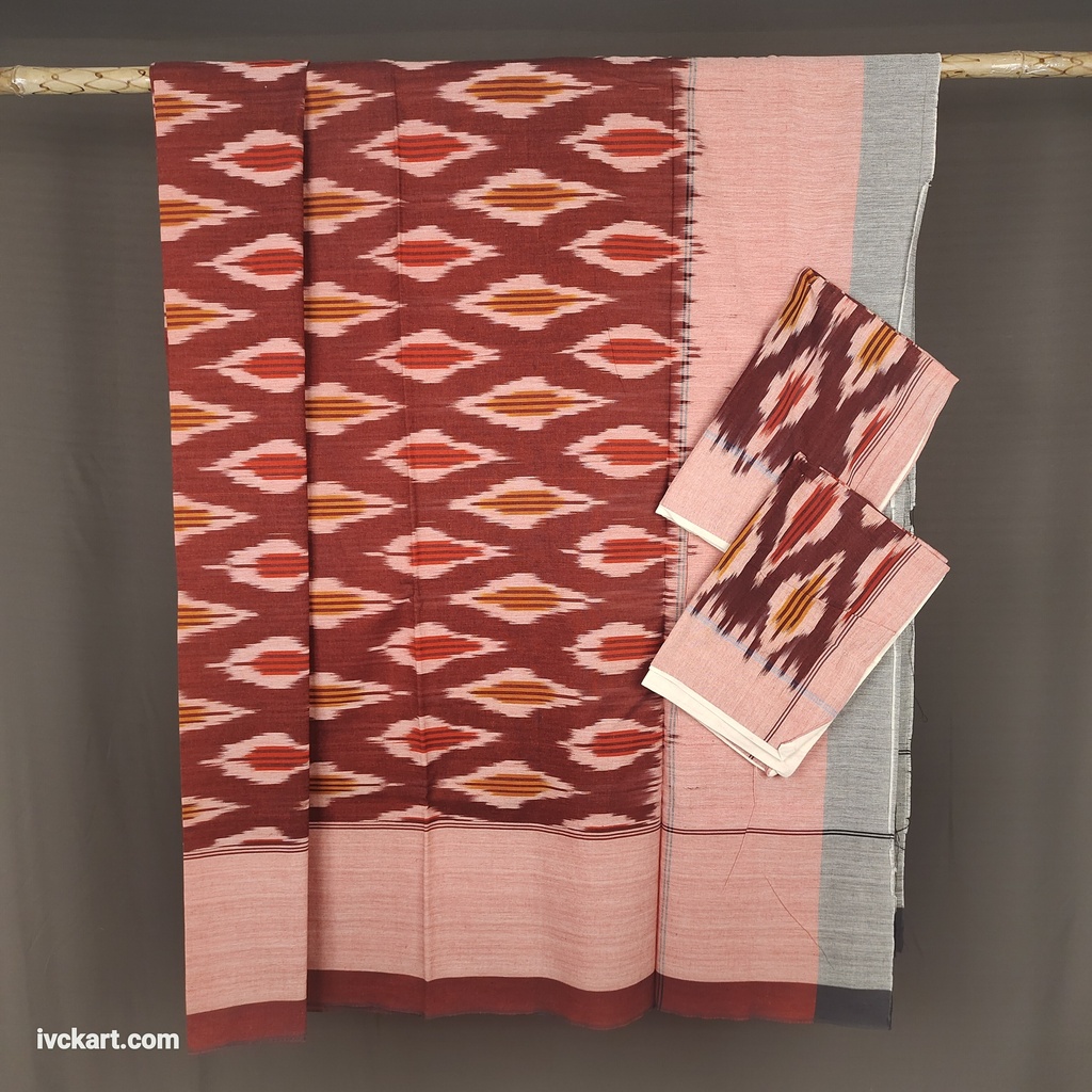 [HWIBDML.02] 100% Ikkat Bedsheet Double