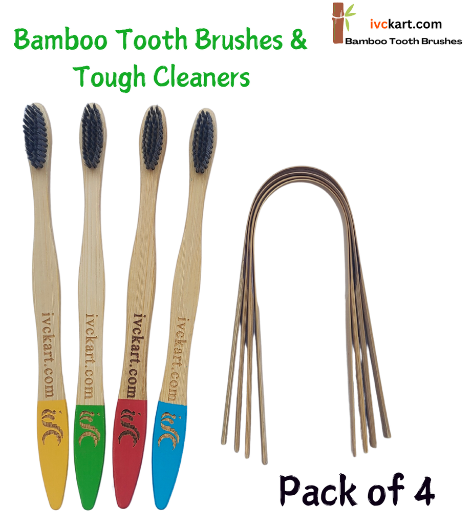 [IVCKBTBA9] Bamboo Tooth Brushes & Tough Cleaners