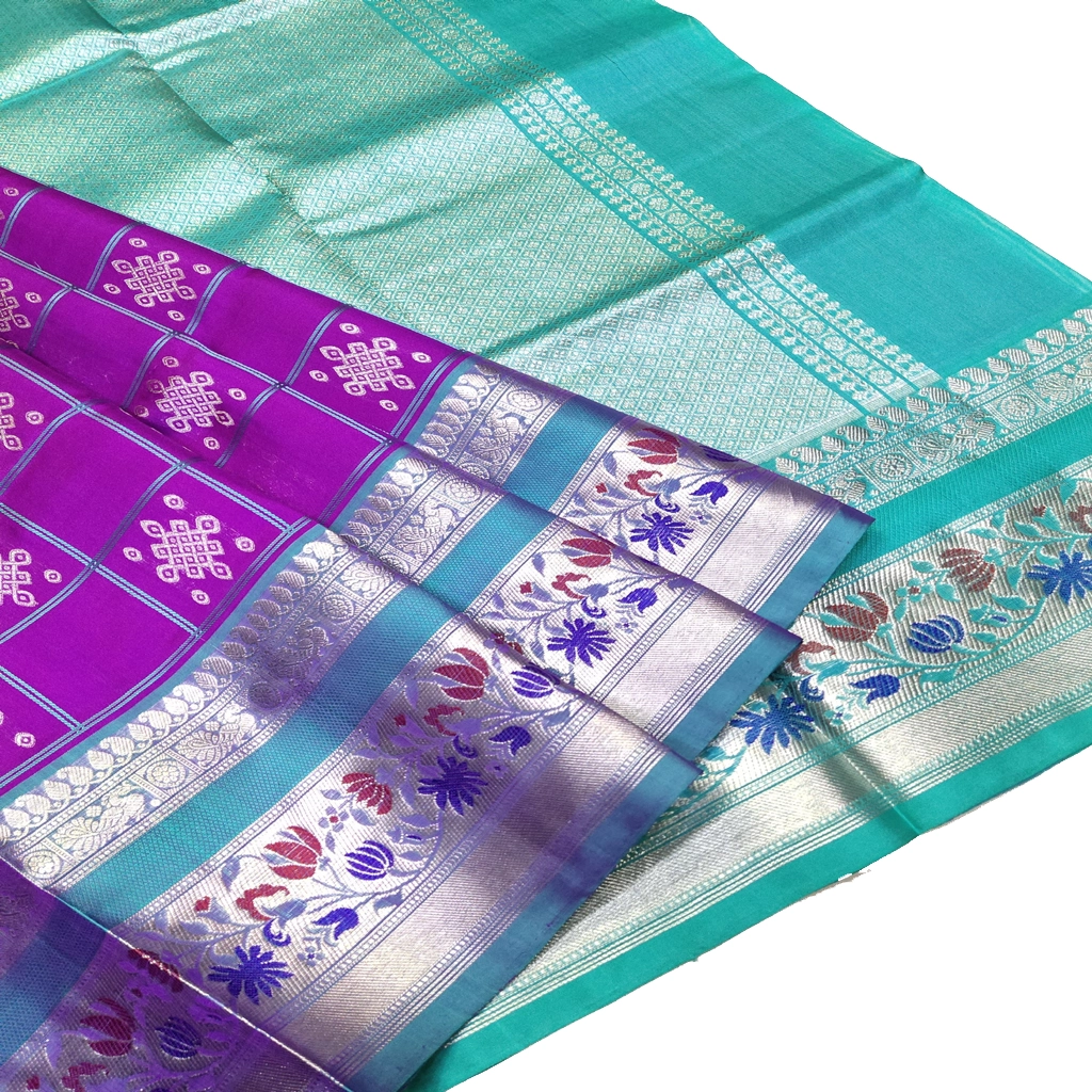 [VGSSVG] Handwoven Venkatagiri Pure Pattu Saree
(Handloom & Silk mark Certified)
