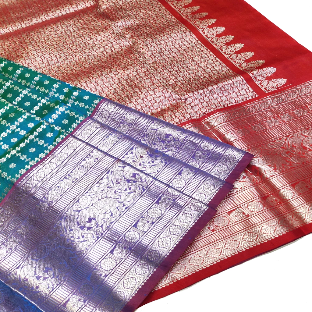 [VGSSGRE] Handwoven Venkatagiri Pure Pattu Saree
(Handloom & Silk mark Certified)