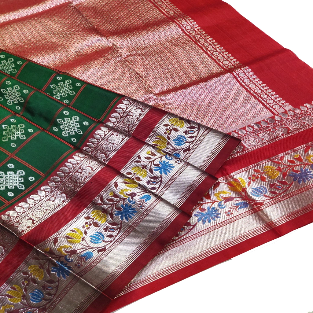 [VGSSGRJ] Handwoven Venkatagiri Pure Pattu Saree
(Handloom & Silk mark Certified)