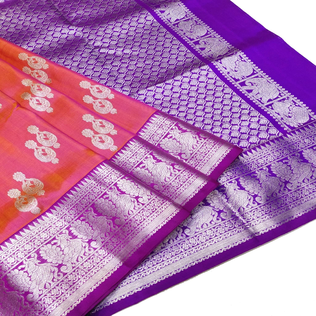 [VGSSRBO] Handwoven Venkatagiri Pure Pattu Saree
(Handloom & Silk mark Certified)