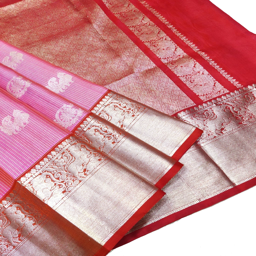 [VGSSPRR] Handwoven Venkatagiri Pure Pattu Saree
(Handloom & Silk mark Certified)