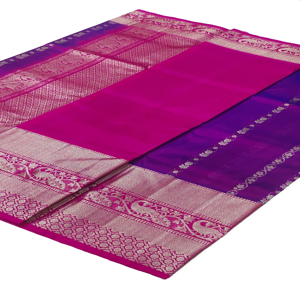[VGSSPPV] Handwoven Venkatagiri Pure Pattu Saree
(Handloom & Silk mark Certified)