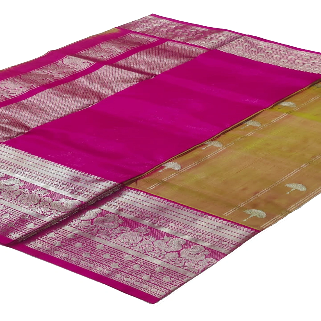 [VGSSYPT] Handwoven Venkatagiri Pure Pattu Saree
(Handloom & Silk mark Certified)