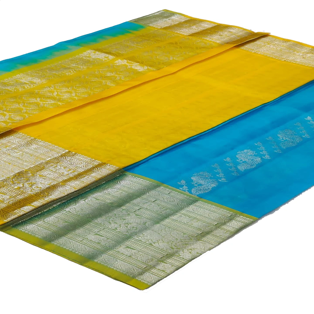 [VGSSBYR] Handwoven Venkatagiri Pure Pattu Saree
(Handloom & Silk mark Certified)