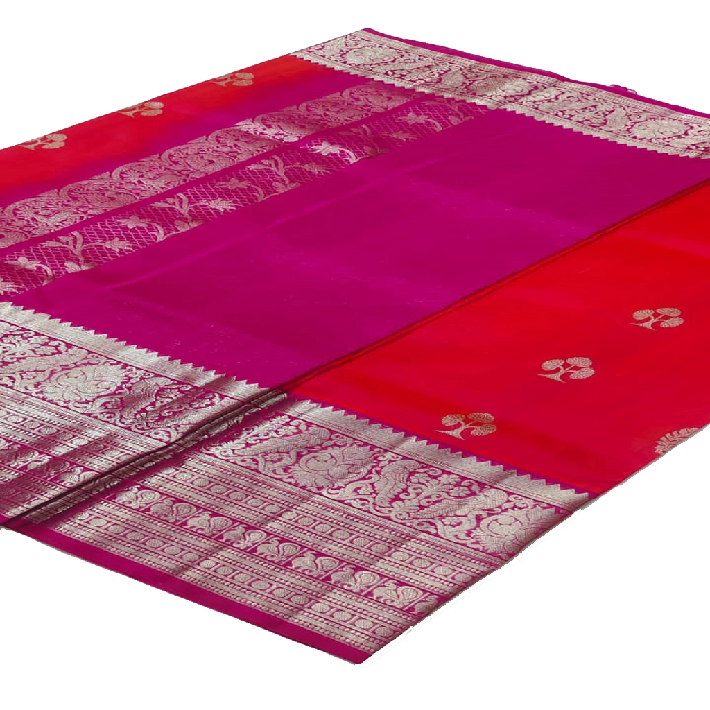 [VGSSOPP] Handwoven Venkatagiri Pure Pattu Saree
(Handloom & Silk mark Certified)