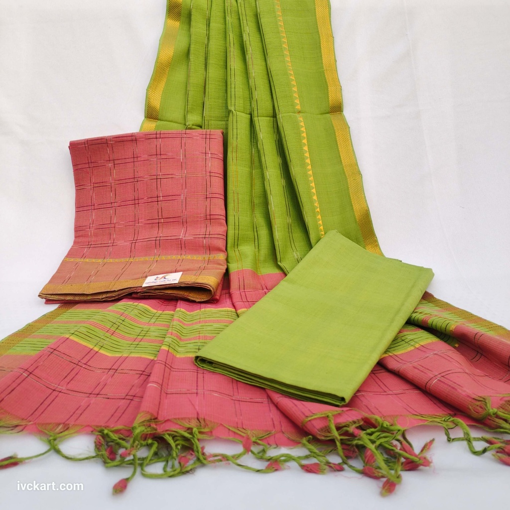 Handwoven Mangalagiri Cotton Dress Materials