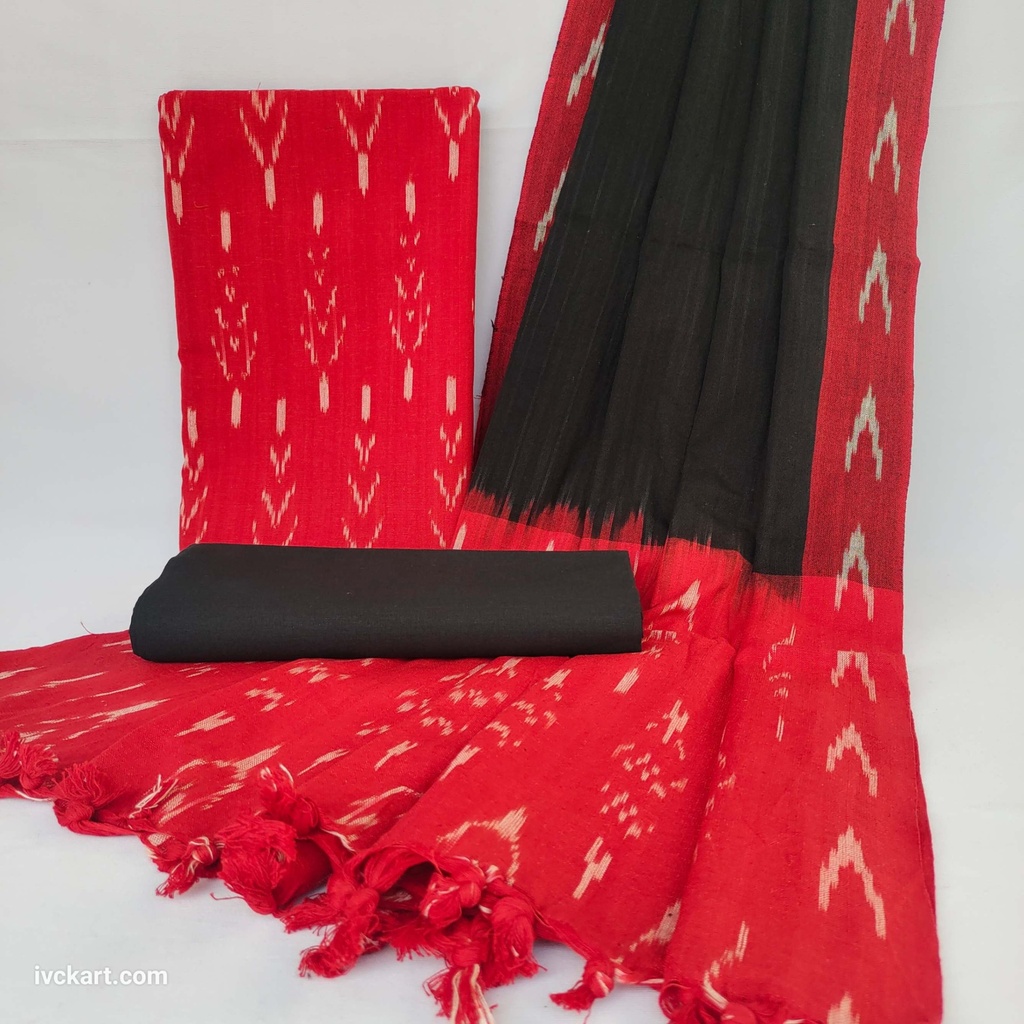 [IKCDMBR] Handwoven Ikkat Cotton Dress Materials 