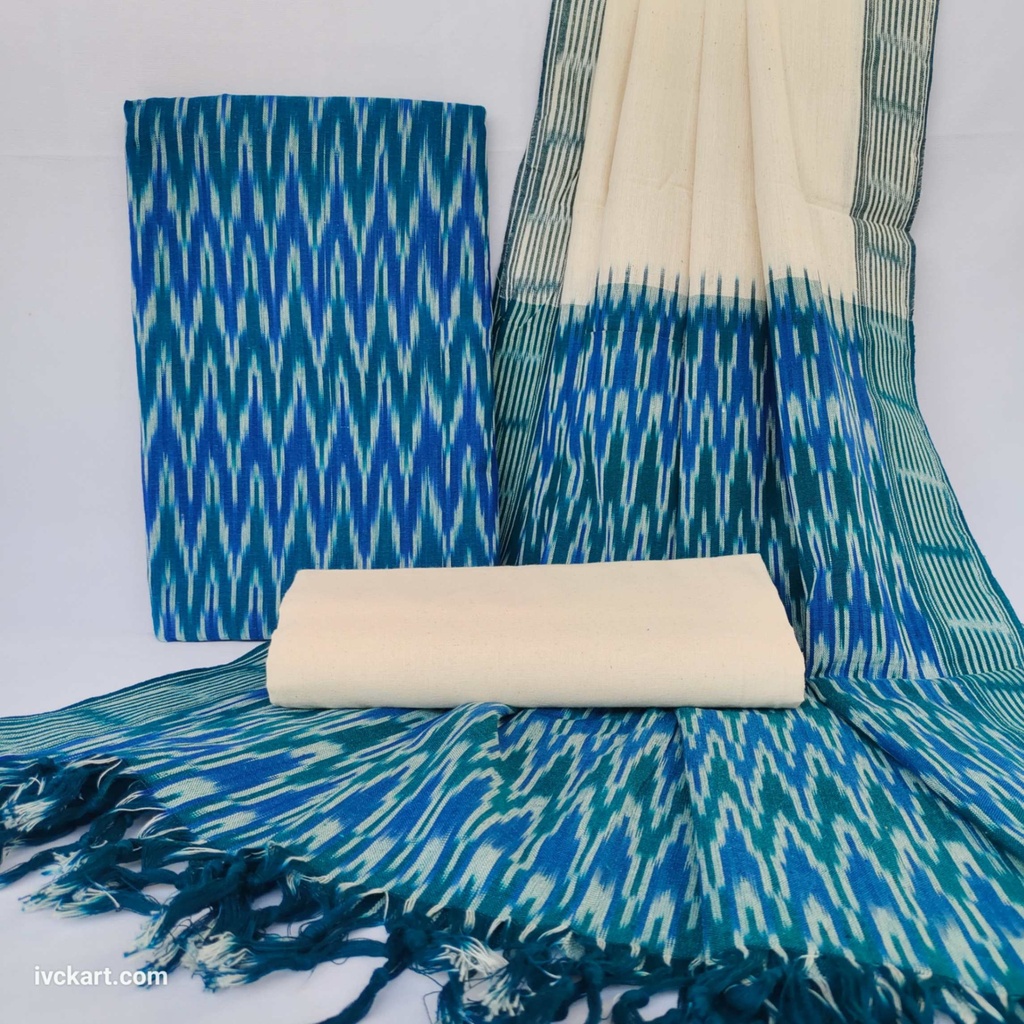 Handwoven Ikkat Cotton Dress Materials