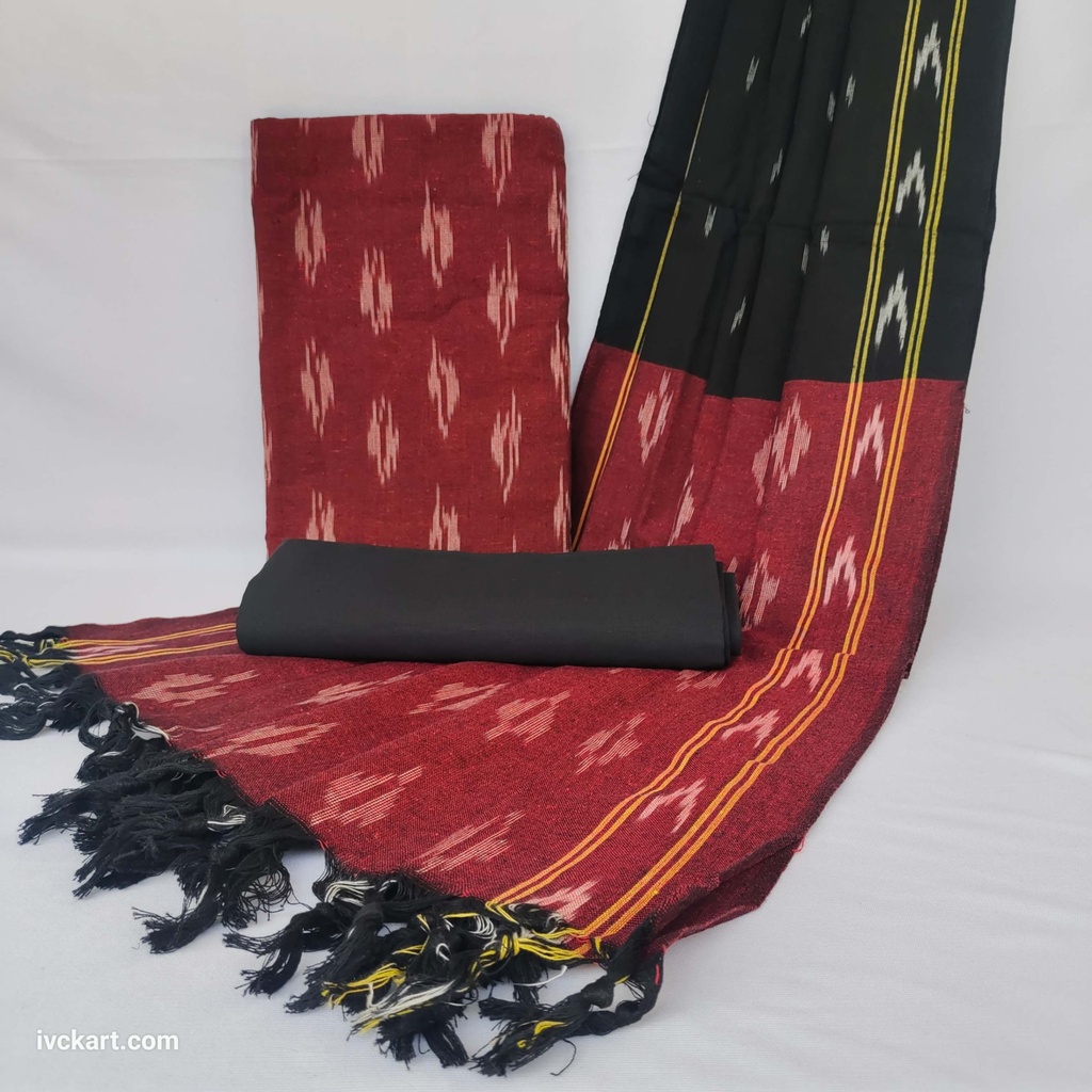 [IKCDMRB] Handwoven Ikkat Cotton Dress Materials 