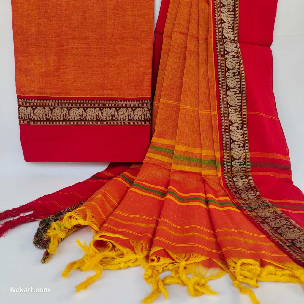 [NPCDMOR] Handwoven Narayanapet Cotton Dress Materials 
