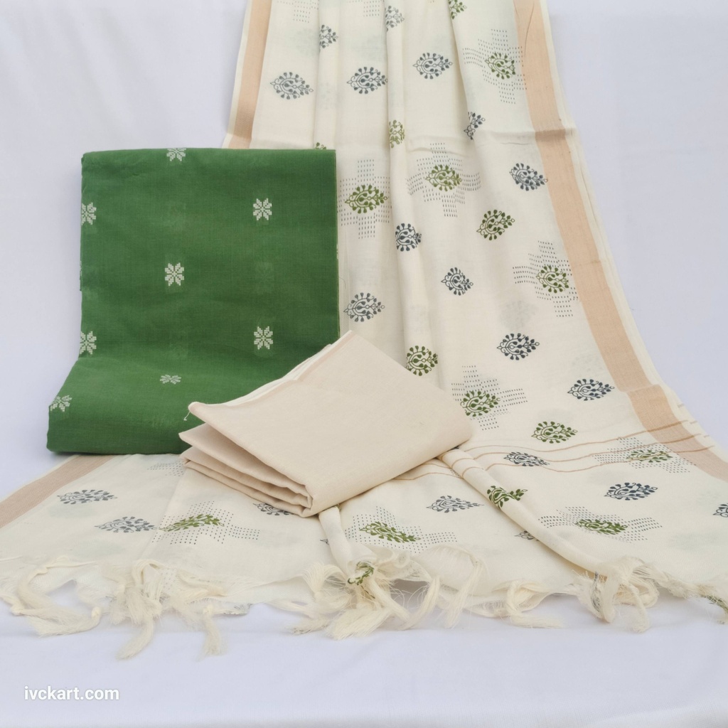[MGCDMGW] Handwoven Mangalagiri Cotton Dress Materials 