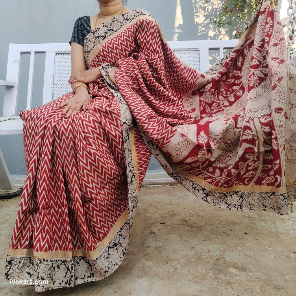 [KKSSF] Kalamkari Silk Saree