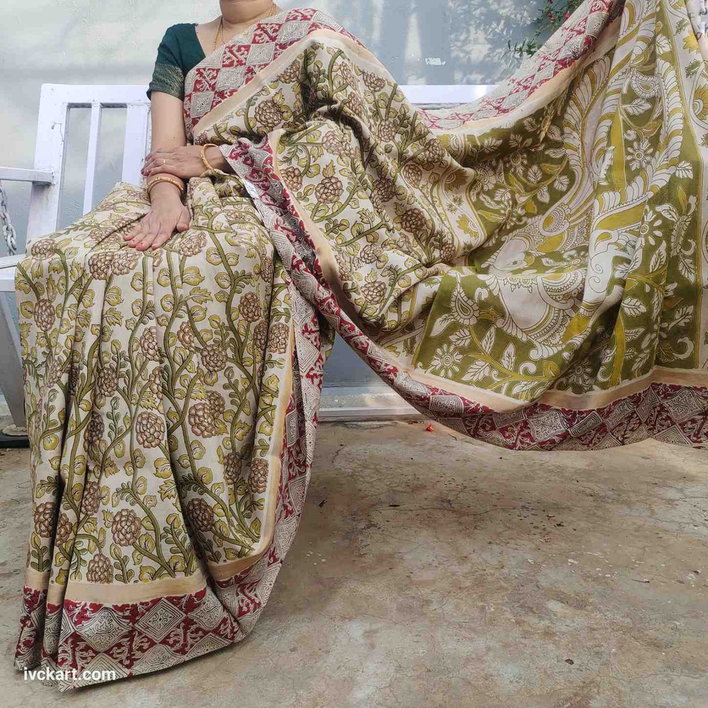 [KKSSK] Kalamkari Silk Saree