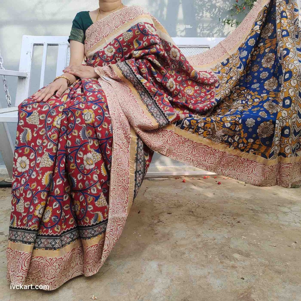 [KKSSL] Kalamkari Silk Saree
