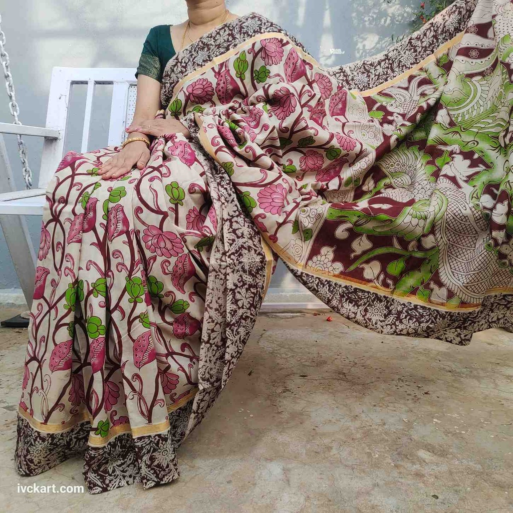 [KKSSN] Kalamkari Silk Saree